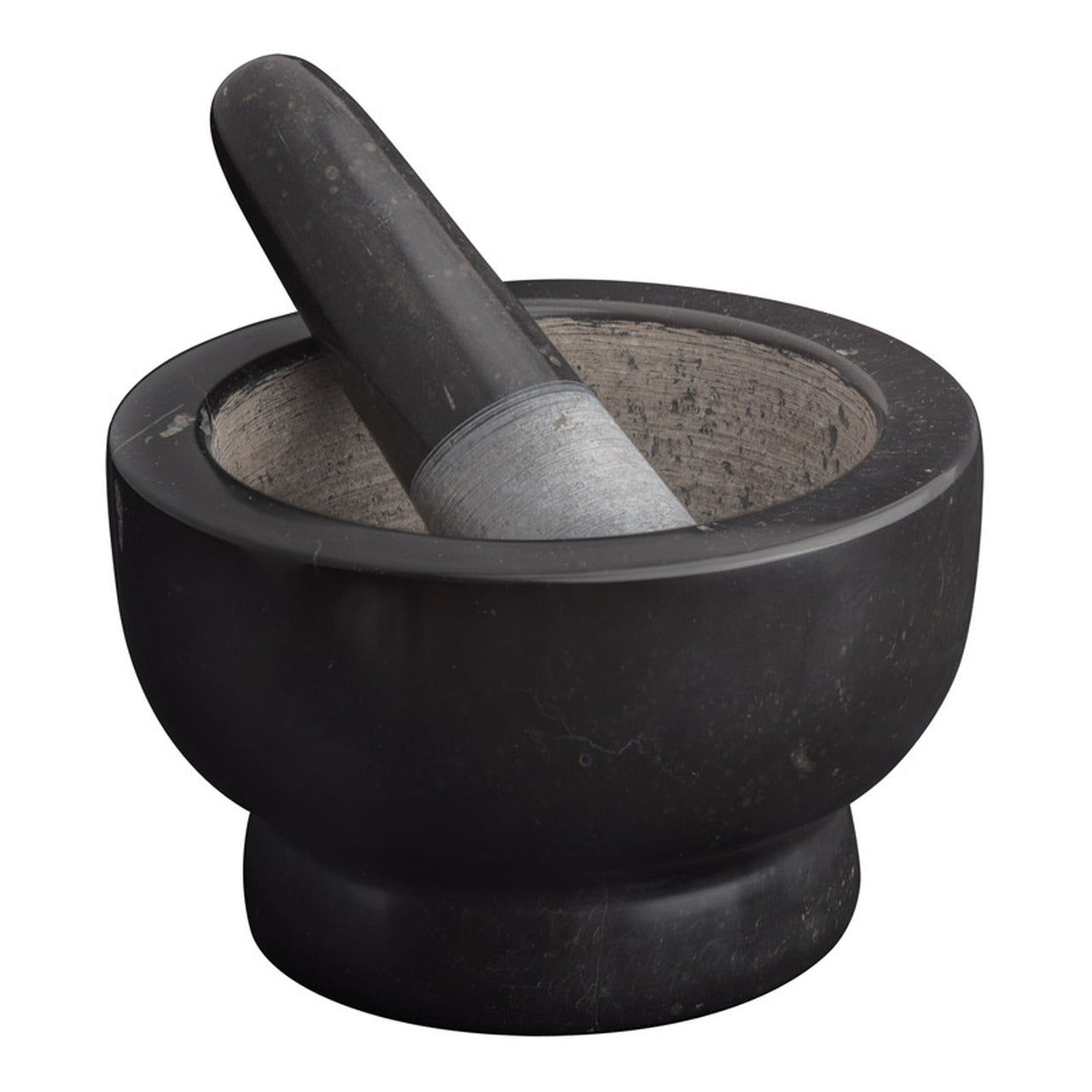 Avanti Mortar and Pestle Marble Black Footed 13cm