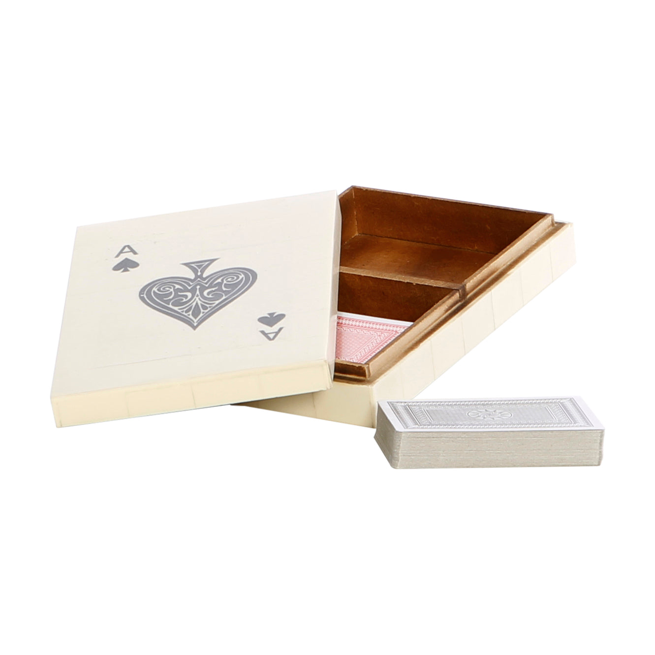 BOX PLAYING CARDS CREAM BLACK BONE