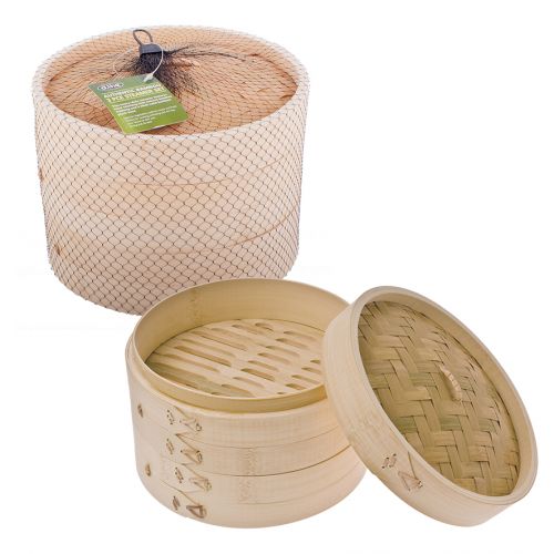 Bamboo Steamer 20cm 3pce