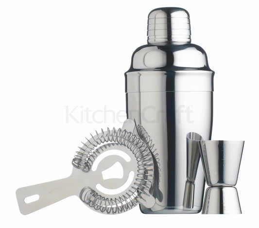 Barcraft Cocktail Set Stainless Steel Set of 3 Pieces