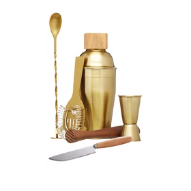 Barcraft Cocktail Set of 6 Pieces Brass 450ml