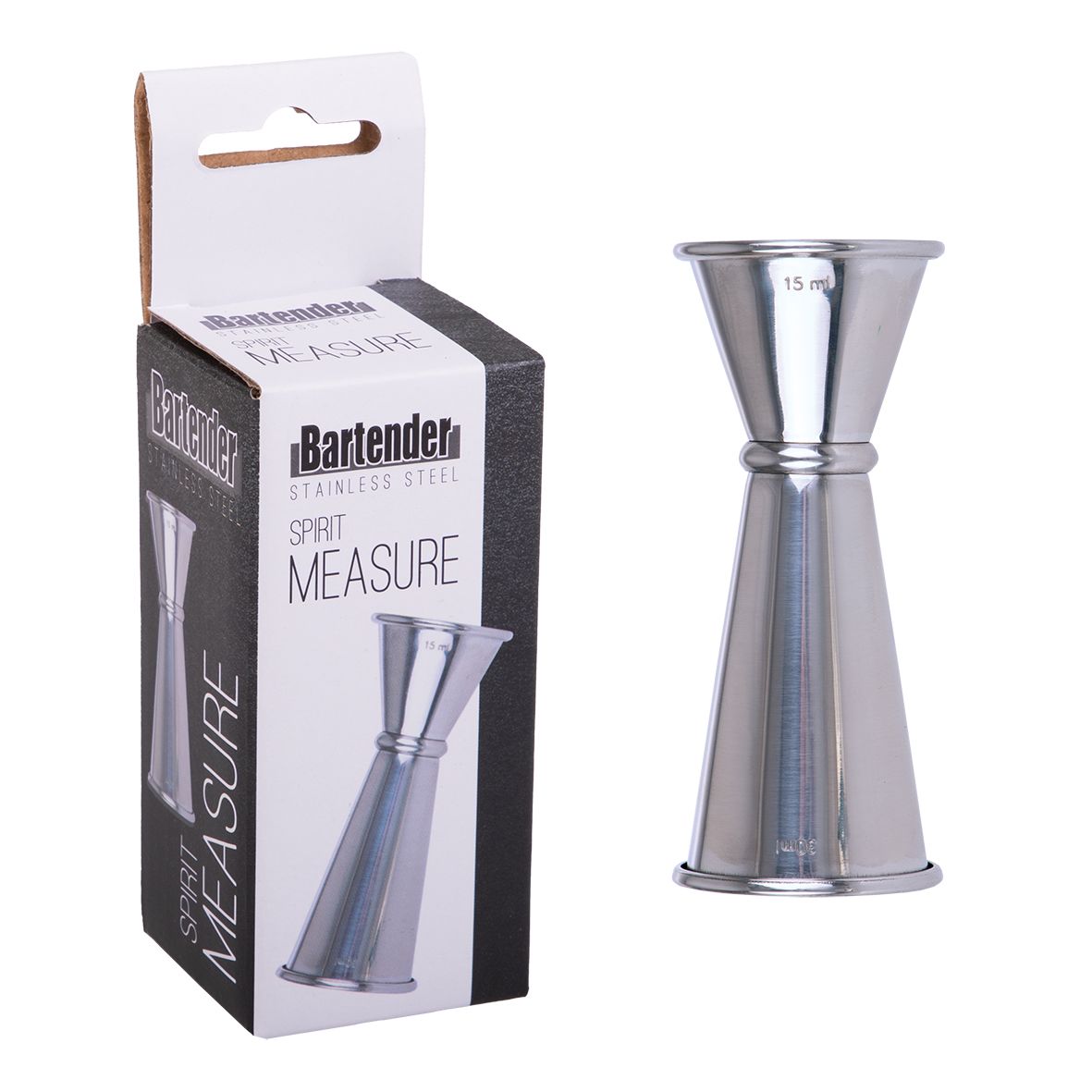 Bartender Spirit Measure Stainless Steel 15ml/30ml