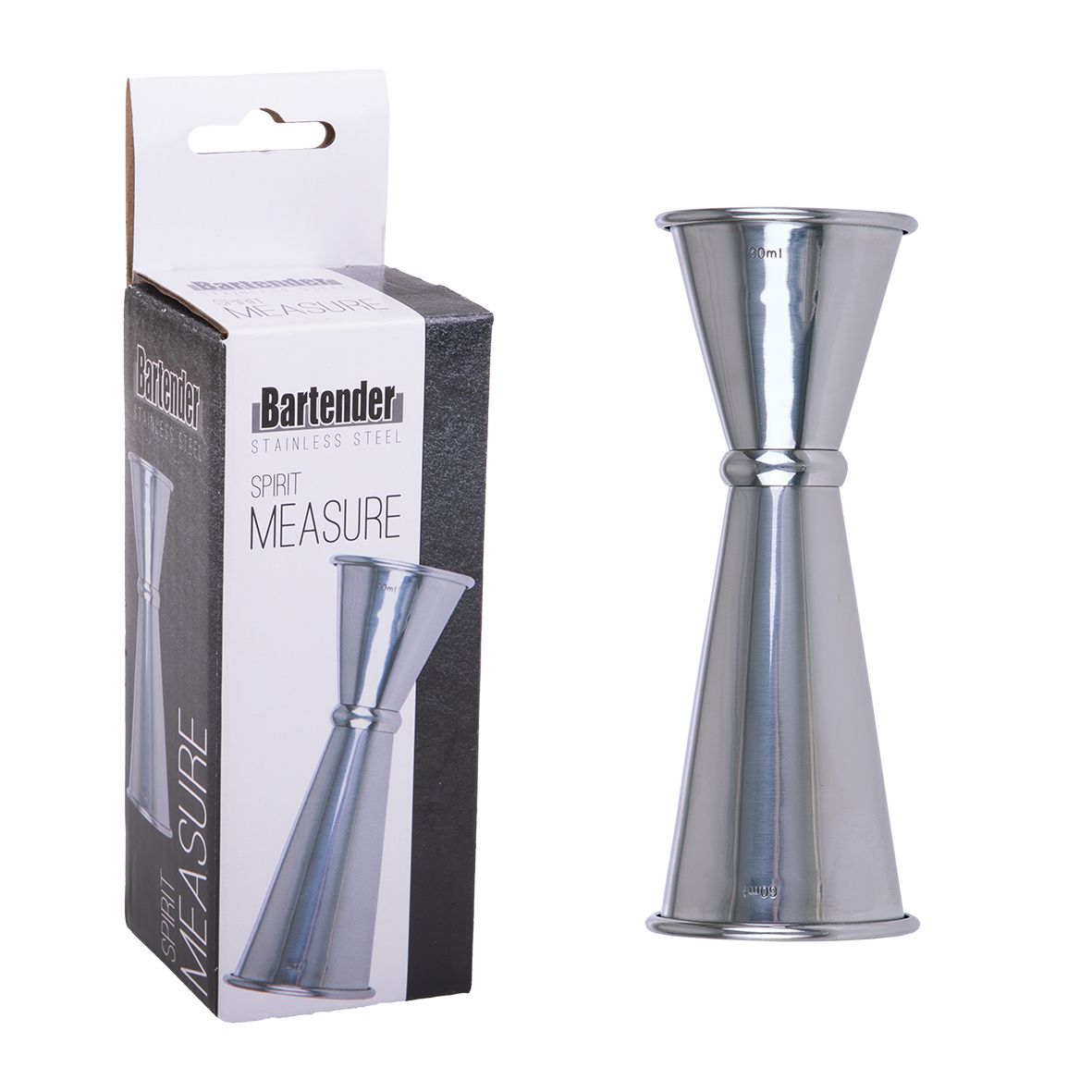 Bartender Spirit Measure Stainless Steel 30ml/60ml