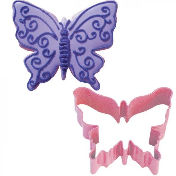 Butterfly Cookie Cutter Pink 8cm-1