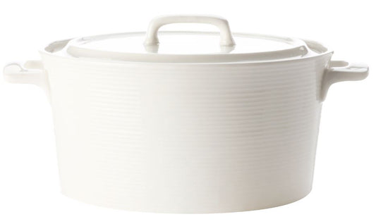 Casa Domani Casual White Evolve Round Casserole  2.6Litre