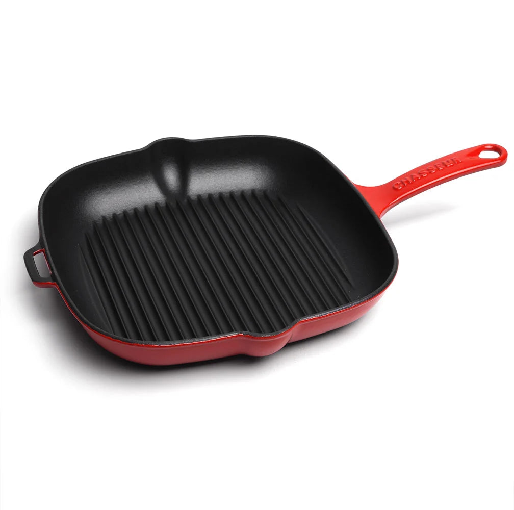 Chasseur Red Square Grill Pan 25cm