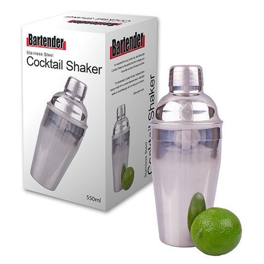 Cocktail Shaker 550ml Stainless Steel Bartender GB