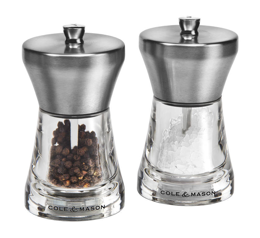 Cole & Mason Chester Stainless Steel Salt & Pepper Set 12.5cm