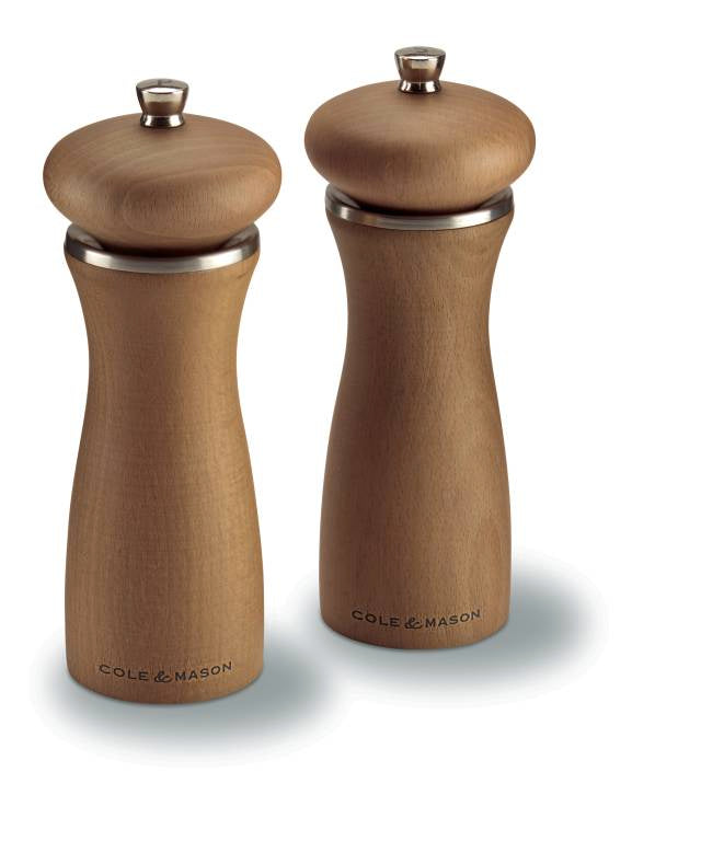 Cole & Mason Salt and Pepper Sherwood Set Beechwood 16cm