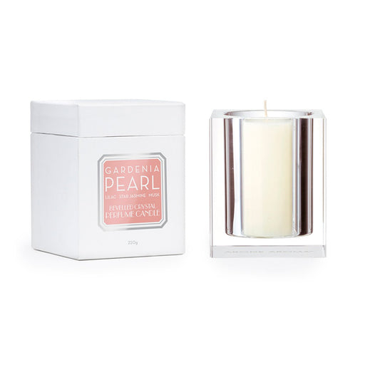 Crystal Glass Candle Gardenia Pearl 30Hours 220Grams