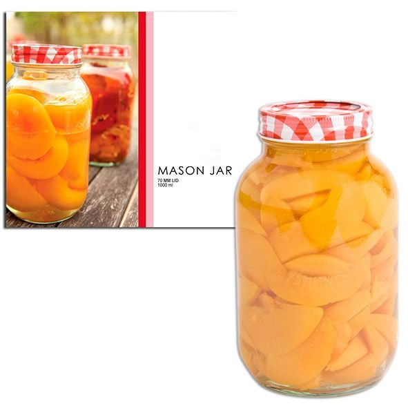 DLine Mason Preserving Glass Storage Jar 1Litre