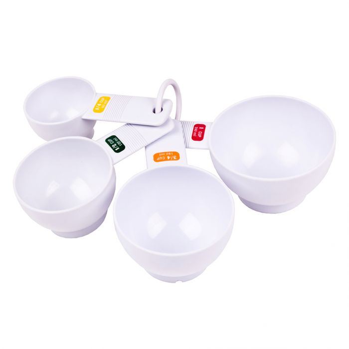 DLine Plastic Measure Spoon White Set of 4 Pieces