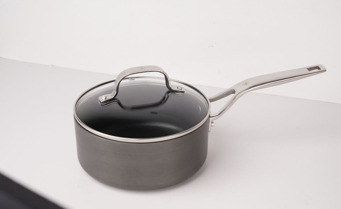 Swiss Diamond Anodised Non Stick Saucepan 18cm