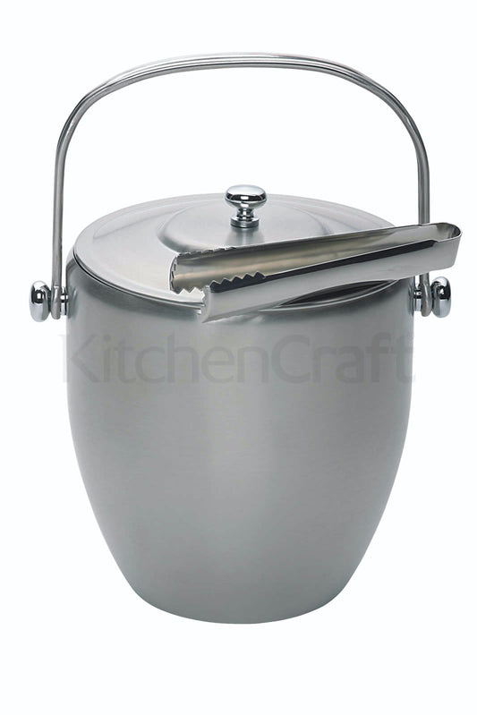 Barcraft Ice Bucket with Lid and Tong