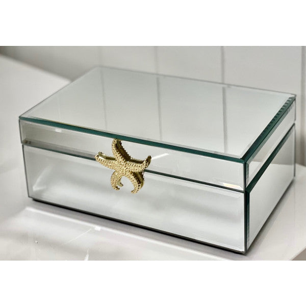 Jewel Box Mirror Gold Starfish