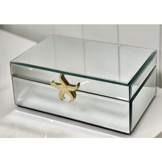Jewel Box Mirror Gold Starfish