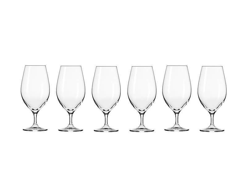 Krosno Harmony Beer Glass Footed 400ml Set of 6 Pieces