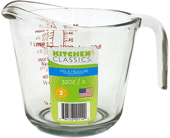 Kitchen Classics  Glass Measure Jug 4 Cup