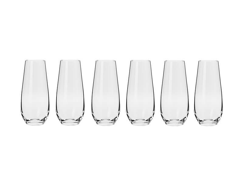 Krosno Harmony Stemless Flute 230ml 6 Piece Set