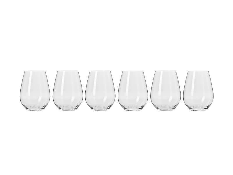 Krosno Harmony Stemless Wine Glass 400ml Set of 6 Pieces