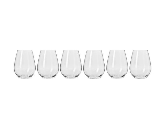 Krosno Harmony Stemless Wine Glass 400ml Set of 6 Pieces