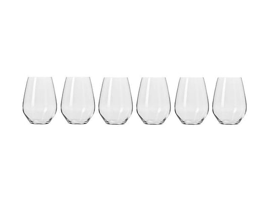 Krosno Harmony Stemless Wine Glass 540ml Set of 6 Pieces