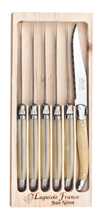 LAGUIOLE 6 PCE LIGHT HORN KNIFE SET