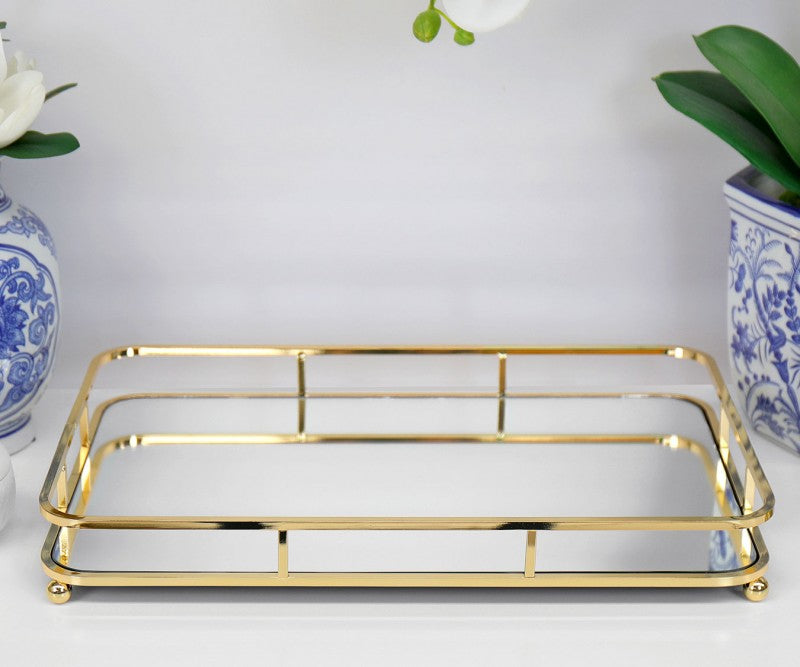 Le Louve Rectangular Tray Gold 45x30cm