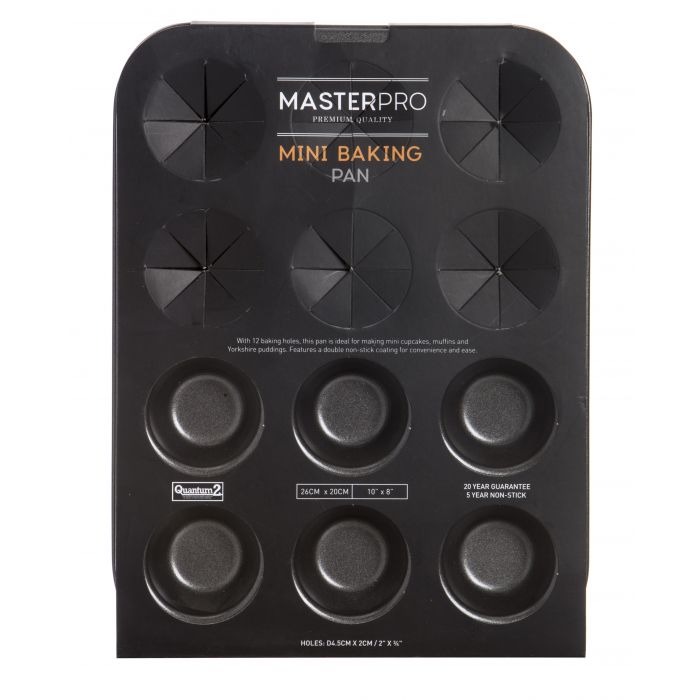MASTERPRO MINI  MUFFIN PAN 12 CUP N/S