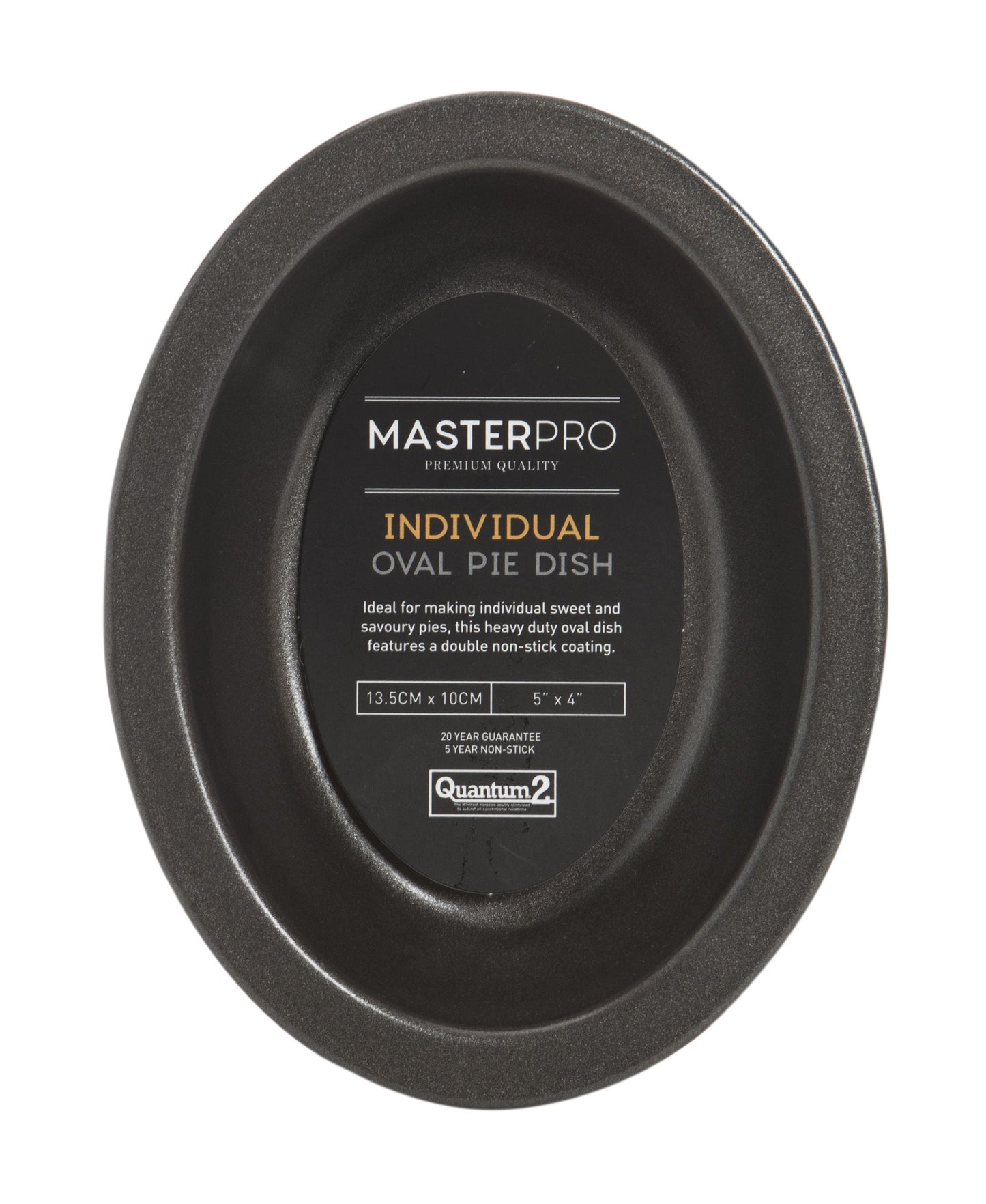 MASTERPRO PIE DISH IND OVAL 16X12.5X3CM N/S