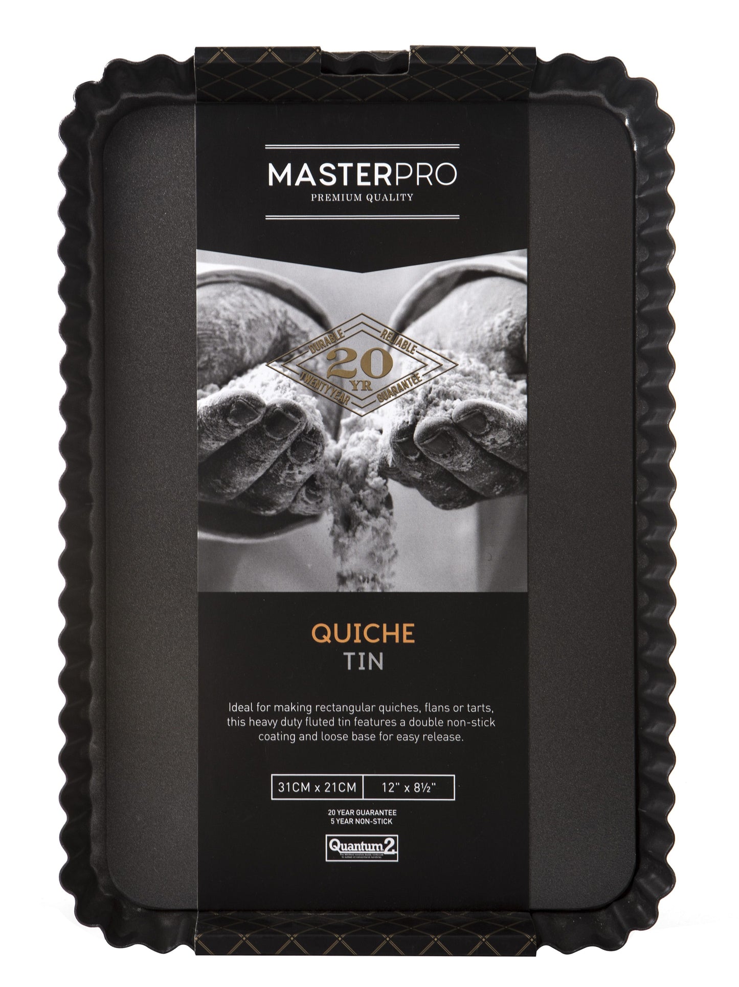 MASTERPRO QUICHE RECT 32CMX22CMX3.5CM N/S