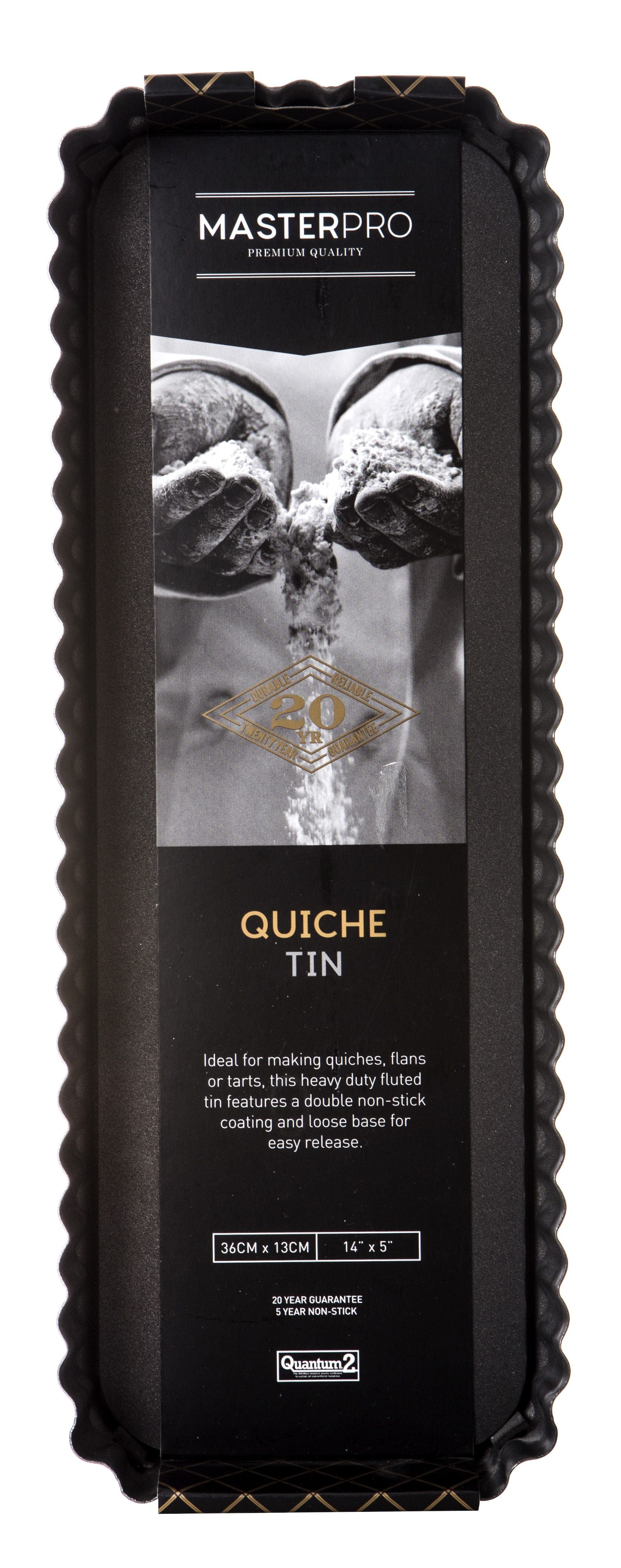 MASTERPRO QUICHE RECT 36CMX13CMX3.5CM N/S