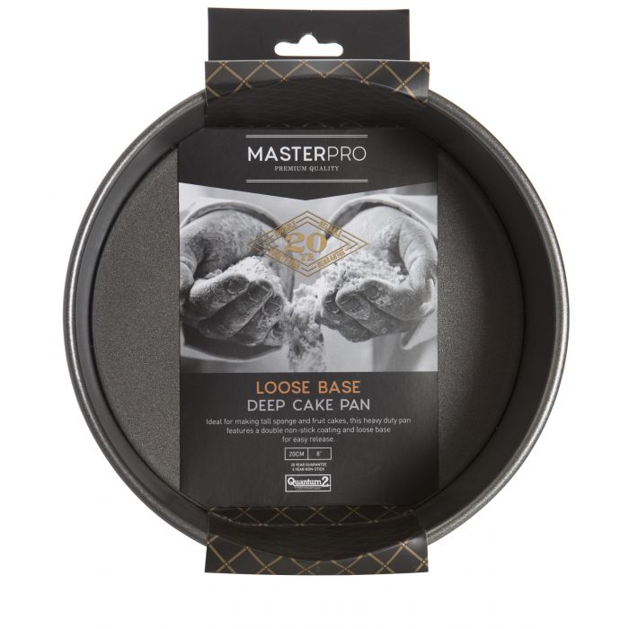 MASTERPRO RND CAKE TIN PAN 20CMX8CM LOOSE BASE N/S