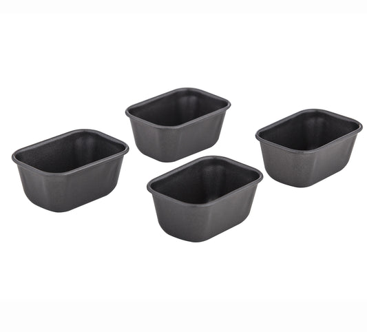 MasterPro Non Stick Individual Loaf Tin Set of 4 Pieces 9.5cm x 7cm x 4.5cm