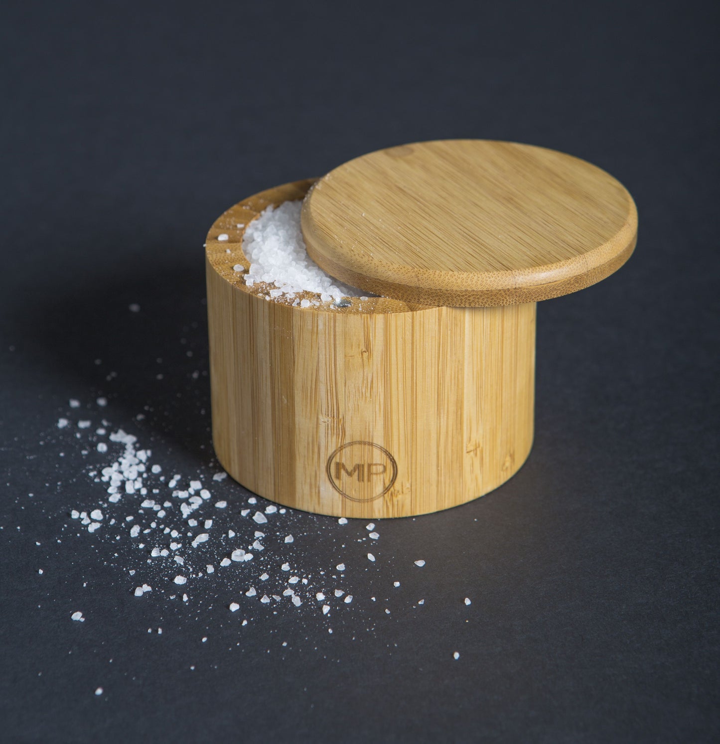 Masterpro Salt Box Wood Round 9cm x 7cm