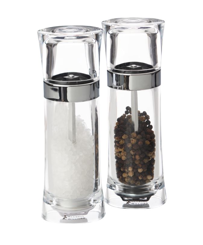 Maxwell & Williams Click Acrylic Salt & Pepper Mill Set 13cm