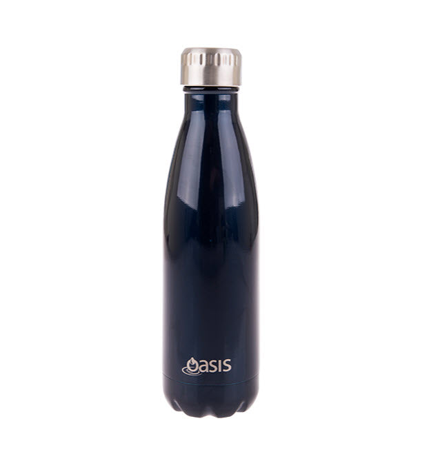 Oasis Stainless Steel Drink Bottle in Navy 500ml