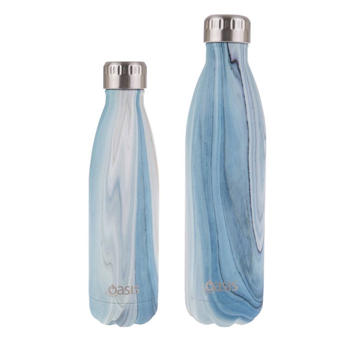 Oasis Stainless Steel Drink Bottle in Whitehaven Jade Swirl 500ml