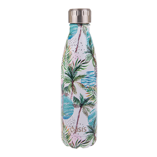 Oasis Stainless Steel Drink Bottle in Whitsundays Palms 500ml