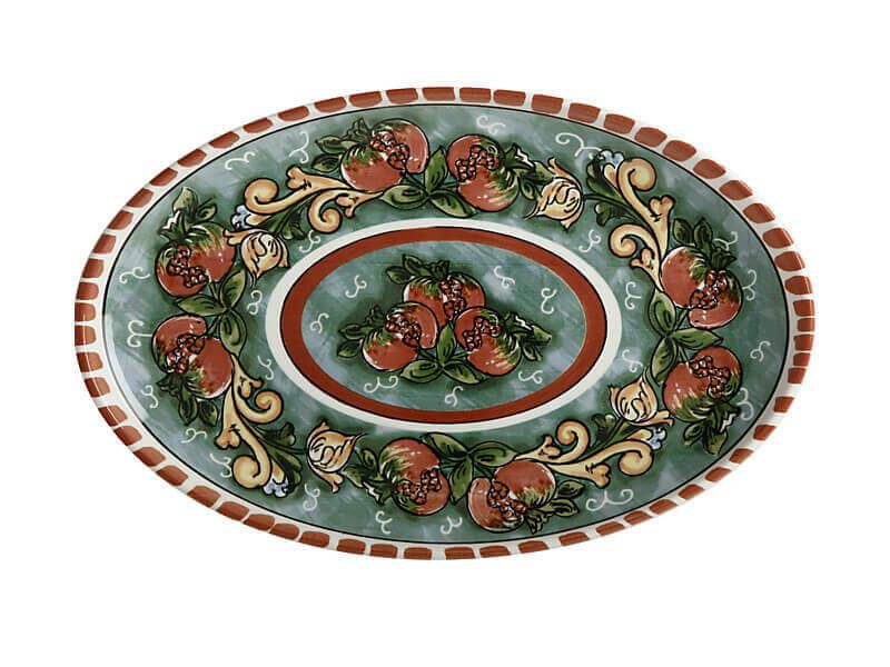 Maxwell & Williams Ceramica Salerno Oval Platter 40x26cm - Pomegranates