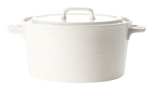 Casa Domani Casual White Evolve Round Casserole 1.1Litre