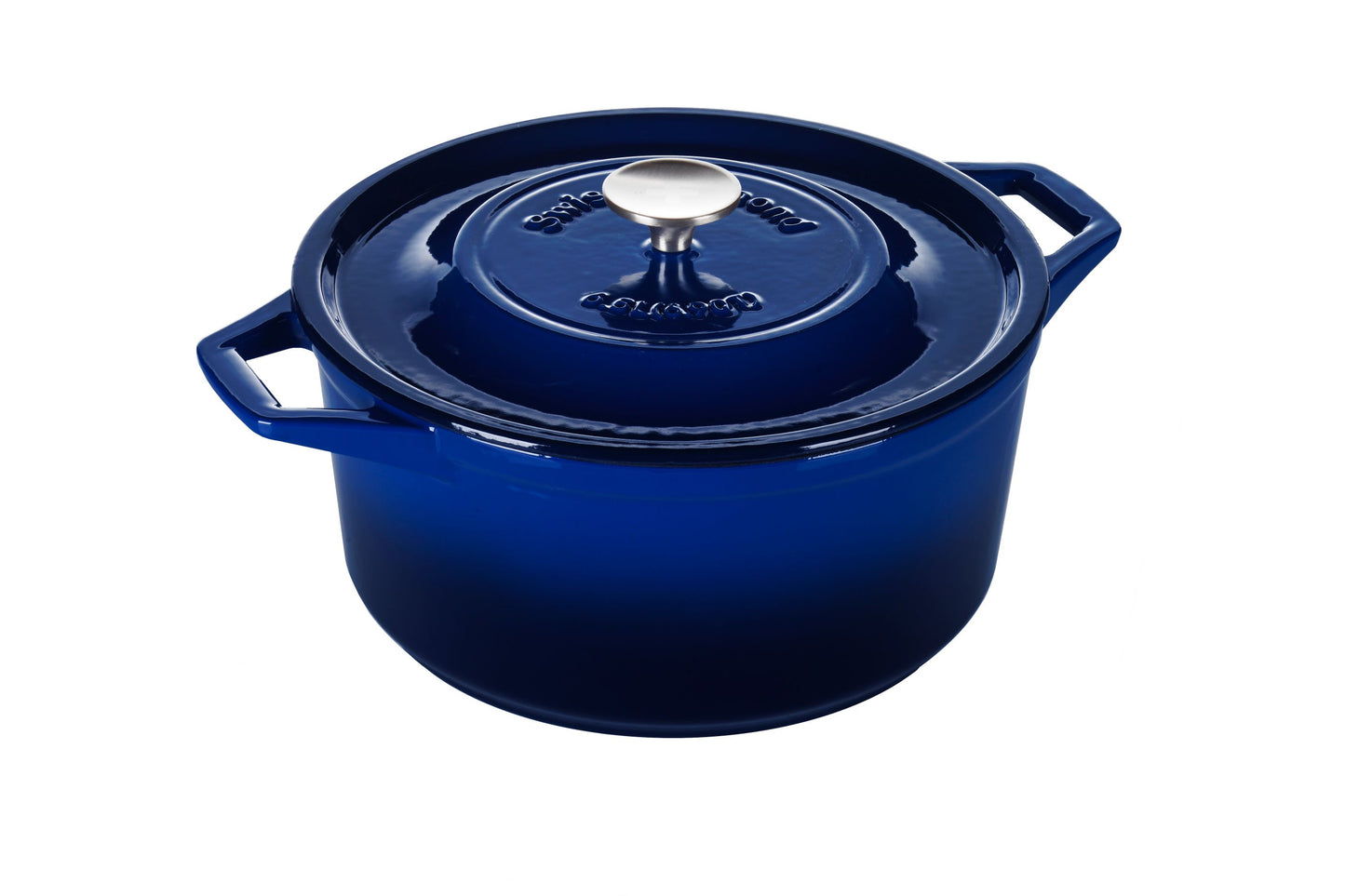 Swiss Diamond Cast Iron Round Casserole 6.5L Blue