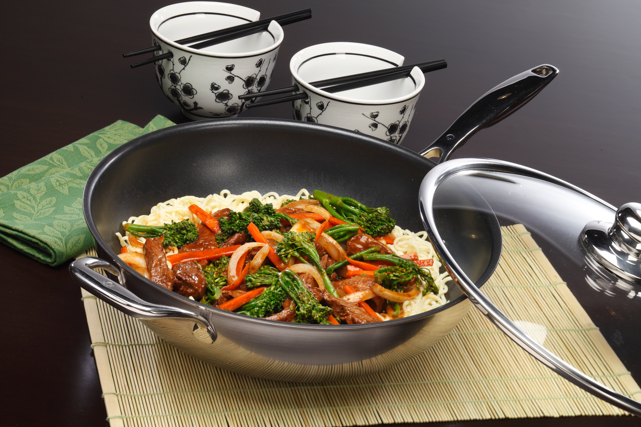 Swiss Diamond Non Stick Clad Induction Wok 32cm