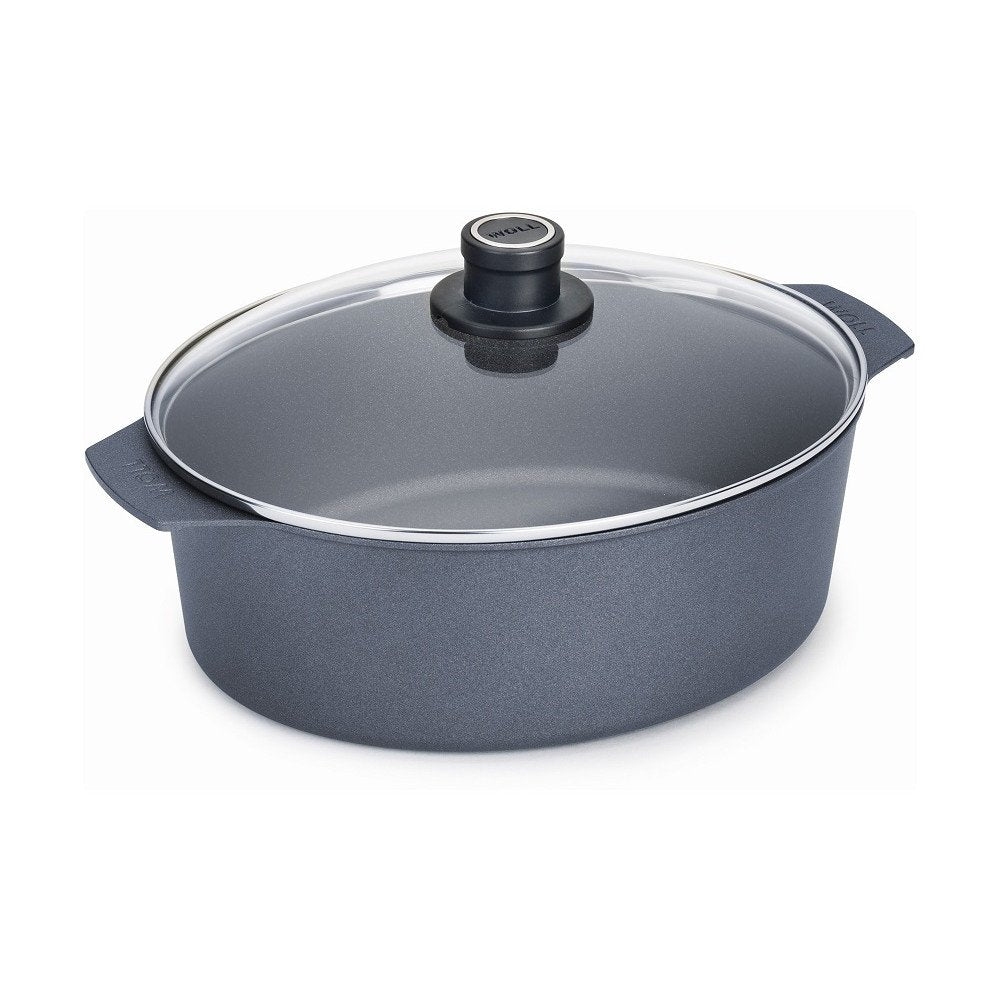 Woll Diamond Induction Oval Casserole Roaster Fixed Handles 31cm x 26cm