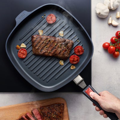 Woll Diamond Induction Square Grill Pan Detachable Handle 28cm