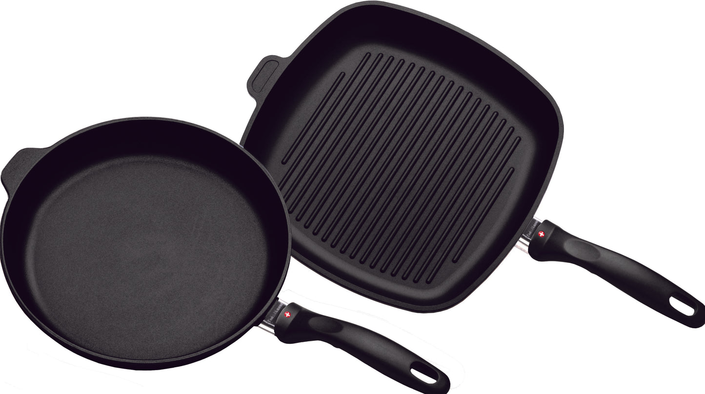 Swiss Diamond Non Stick Induction Fry Pan and Square Grill Set of 2 Pieces 28cm