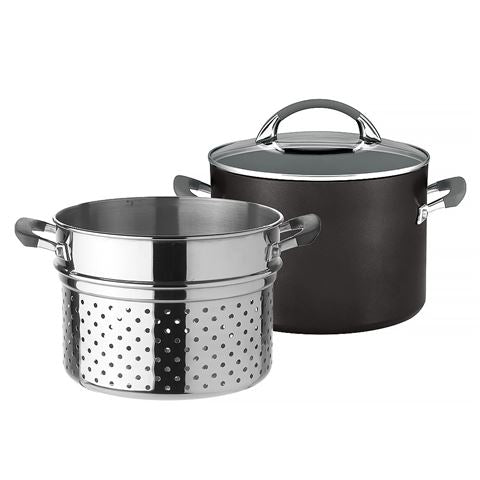 24cm Anolon Endurance Plus nonstick stockpot set with removable pasta insert