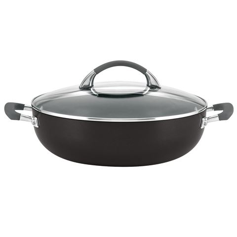 Anolon Endurance+ 26cm 3.8L non-stick sauté casserole with tempered glass lid