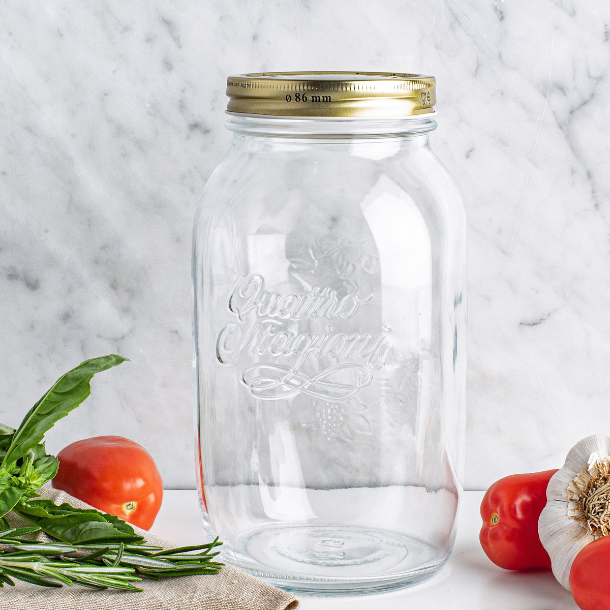 Bormioli Rocco 1.5L Glass Storage Jar Made in Italy