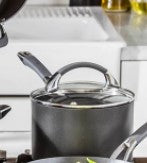 Anolon Endurance Plus 1.9L saucepan with tempered glass lid and SureGrip handle